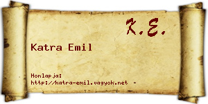 Katra Emil névjegykártya