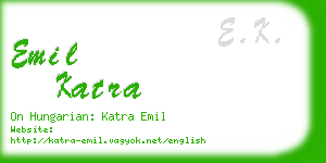 emil katra business card